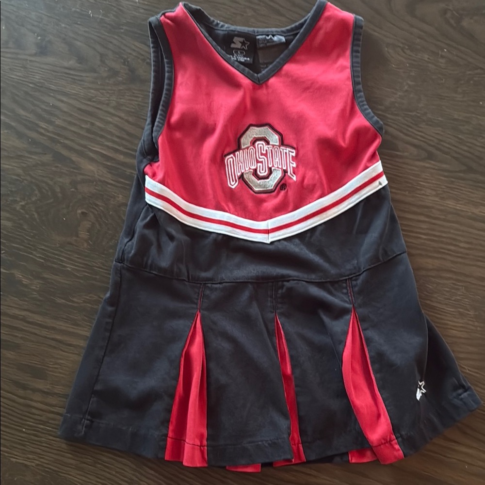 Ohio State Kids Red and Black Cheerleading Dress
